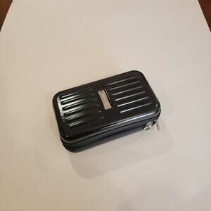 Salvatore Ferragamo EVA AIR Mini Black Zip Travel Case Amenity Toiletry  pouch